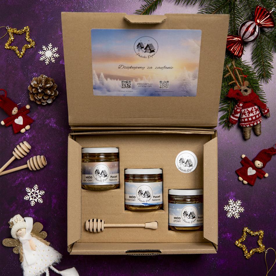 3x250 miod akacja-rzepak-lipa - Pasieki Kujaw