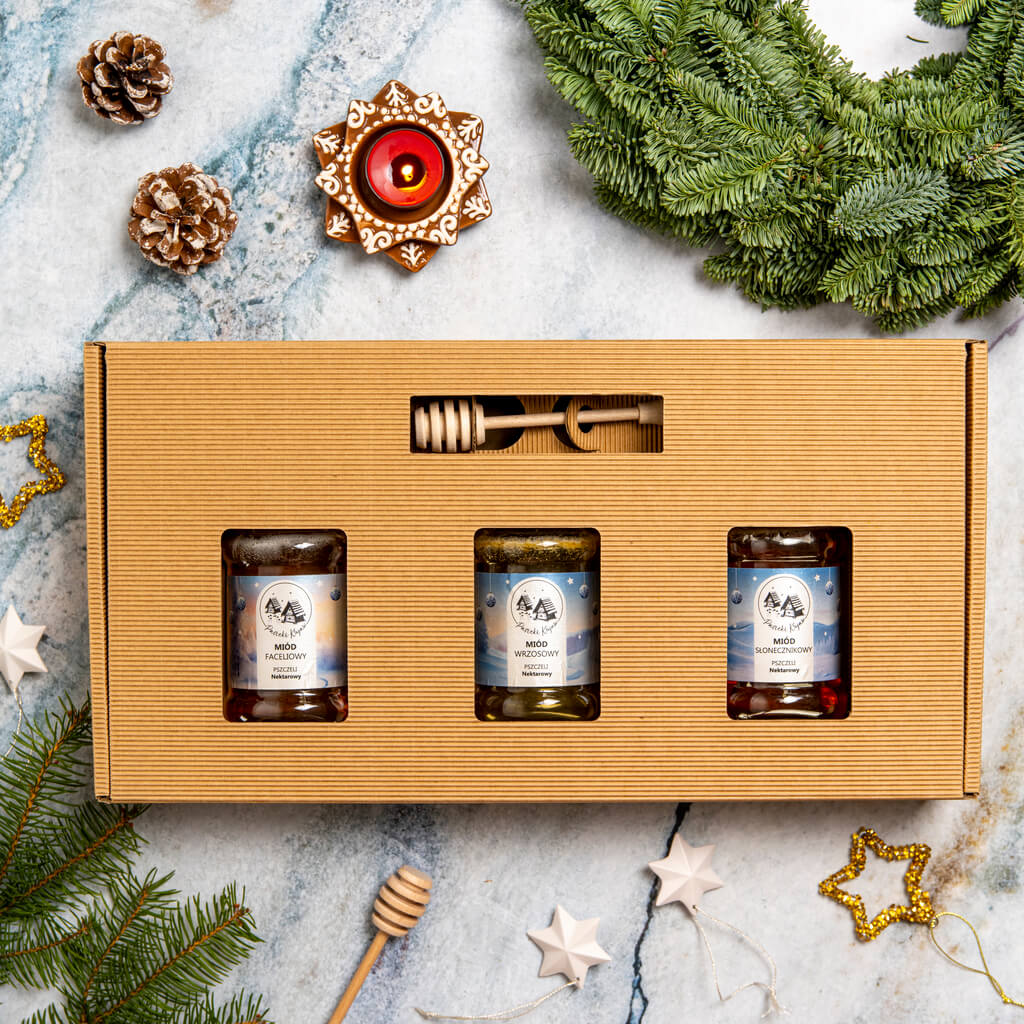 3x400g miod na swieta - Pasieki Kujaw